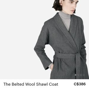 Everlane Shawl Wool Coat size 8